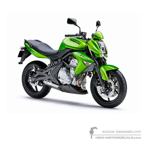 Decals for Kawasaki ER650 ER6N 2008 - Green • Kawasaki OEM Decals