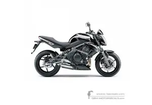 Pegatinas para Kawasaki ER650 ER6N 2009 - Negro • Kawasaki Pegatinas OEM