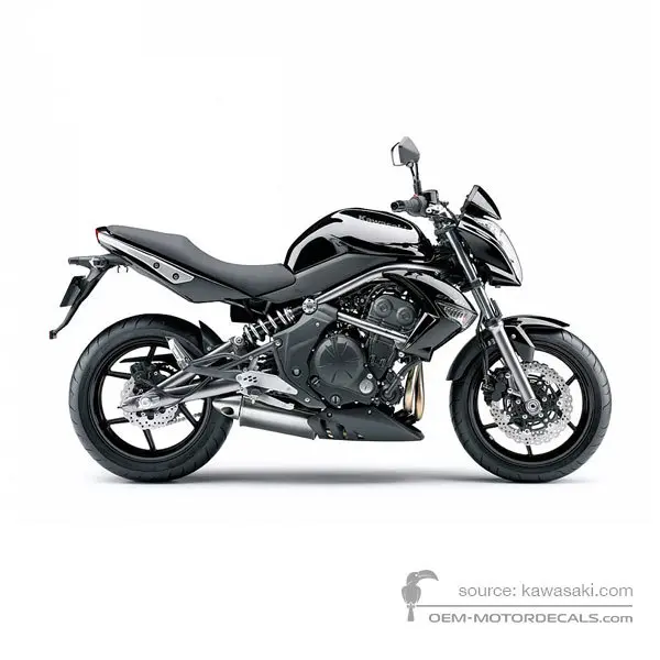 Kawasaki ER650 ER6N 2009 - Negro - Metallic Diablo Black