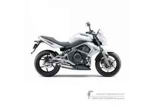 Autocollants pour Kawasaki ER650 ER6N 2009 - Blanc • Kawasaki Autocollants OEM