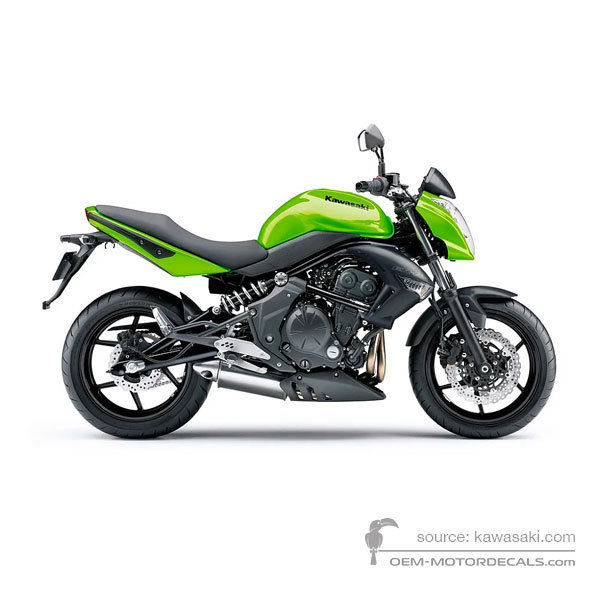 Decals for Kawasaki ER650 ER6N 2010 - Green • Kawasaki OEM Decals