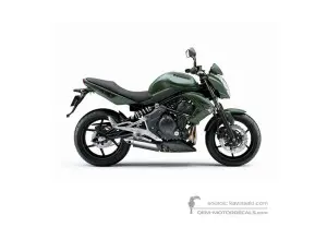 Autocollants pour Kawasaki ER650 ER6N 2011 - Vert • Kawasaki Autocollants OEM