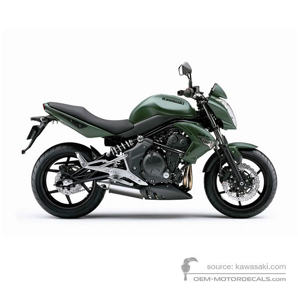 Decals for Kawasaki ER650 ER6N 2011 - Green • Kawasaki OEM Decals