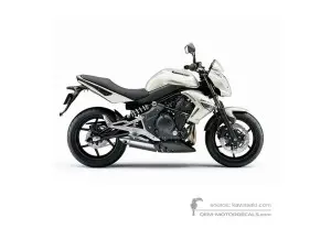 Autocollants pour Kawasaki ER650 ER6N 2012 - Blanc • Kawasaki Autocollants OEM
