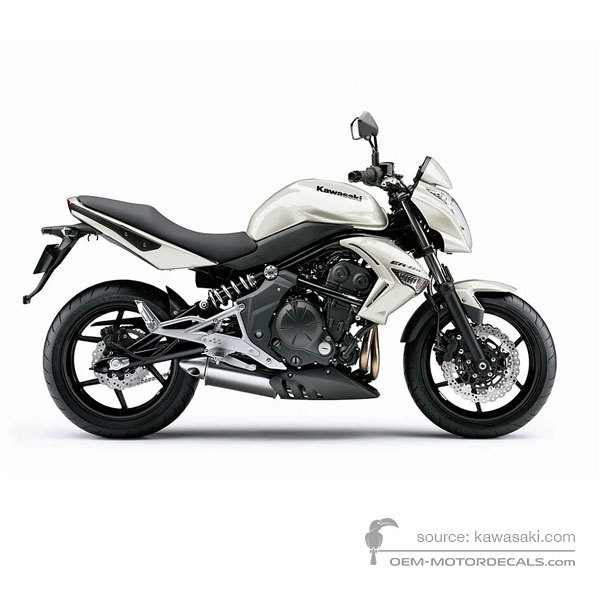 Naklejki do Kawasaki ER650 ER6N 2012 - Biały • Kawasaki Naklejki OEM
