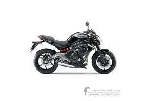 Adesivi per Kawasaki ER650 ER6N 2012 - Nero • Kawasaki Adesivi OEM