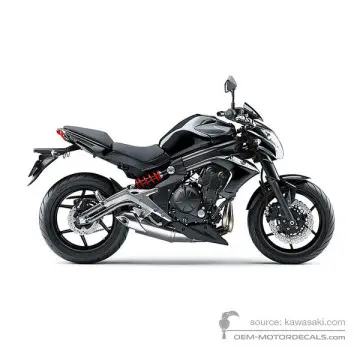 Kawasaki ER650 ER6N 2012 - Negro - Metallic Spark Black