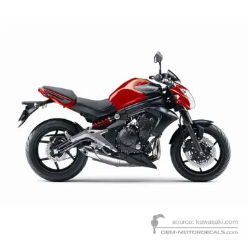 Kawasaki ER650 ER6N 2013 - Czerwony - Firecracker Red