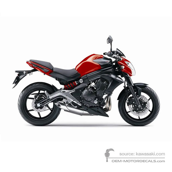 Naklejki do Kawasaki ER650 ER6N 2013 - Czerwony • Kawasaki Naklejki OEM