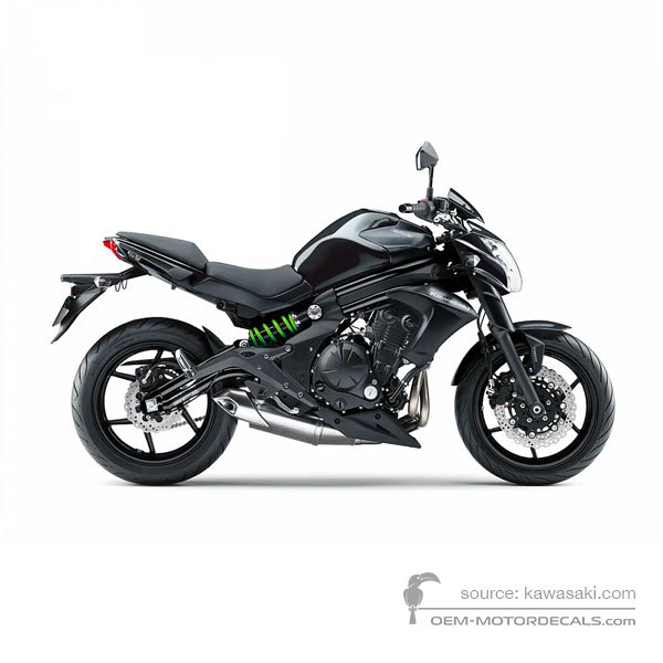 Decals for Kawasaki ER650 ER6N 2014 - Black • Kawasaki OEM Decals