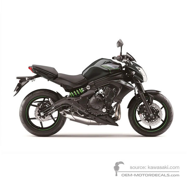 Decals for Kawasaki ER650 ER6N 2016 - Black • Kawasaki OEM Decals