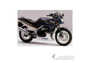 Stickers voor Kawasaki GPZ500S 1989 - Blauw • Kawasaki OEM Stickers
