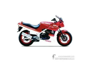 Stickers voor Kawasaki GPZ500S 1989 - Rood • Kawasaki OEM Stickers