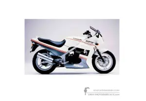 Stickers voor Kawasaki GPZ500S 1989 - Wit • Kawasaki OEM Stickers