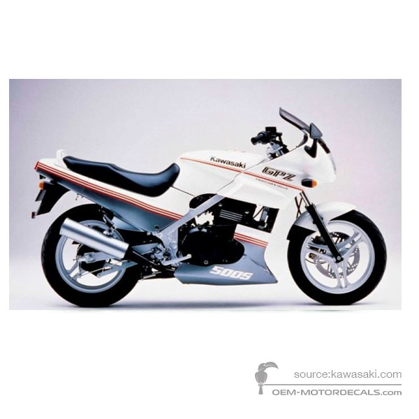 Adesivi per Kawasaki GPZ500S 1989 - Bianco • Kawasaki Adesivi OEM