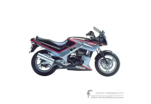 Autocollants pour Kawasaki GPZ500S 1992 - Gris • Kawasaki Autocollants OEM