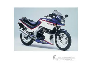 Decals for Kawasaki GPZ500S 1993 - Blue White • Kawasaki OEM Decals