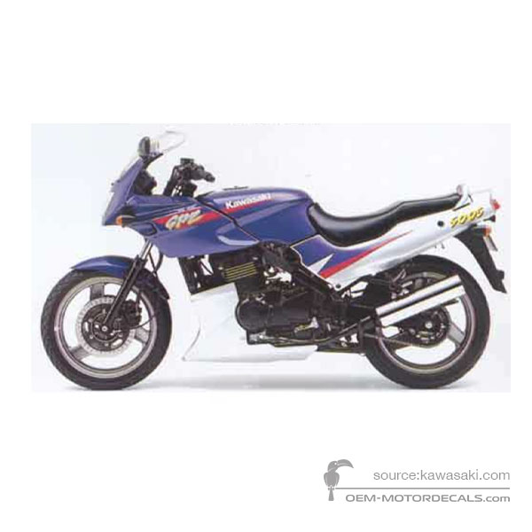 Naklejki do Kawasaki GPZ500S 1997 - Fioletowy • Kawasaki Naklejki OEM