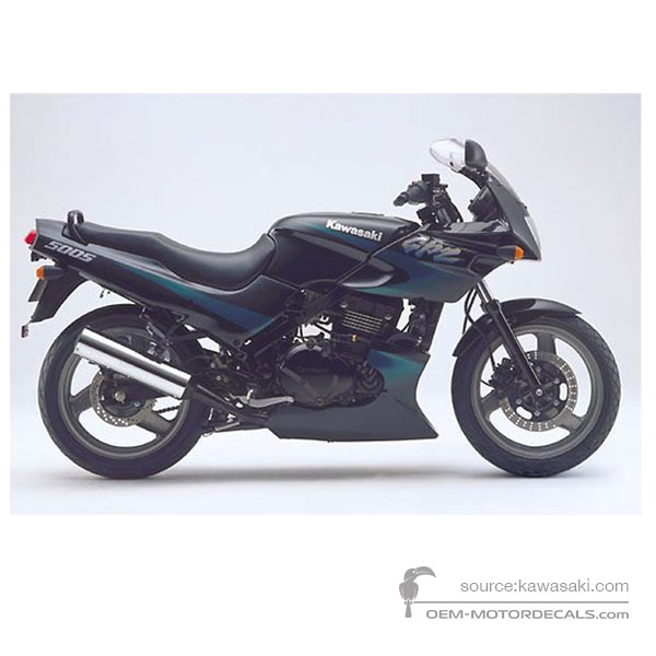 Naklejki do Kawasaki GPZ500S 1999 - Czarny • Kawasaki Naklejki OEM