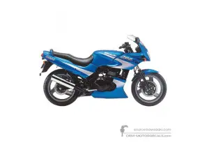 Adesivi per Kawasaki GPZ500S 2000 - Blu • Kawasaki Adesivi OEM