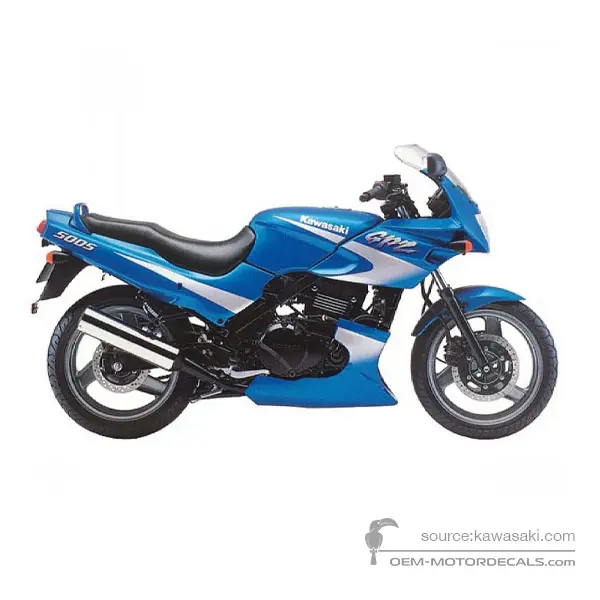Kawasaki GPZ500S 2000 - Azul - Candy Lightning Blue