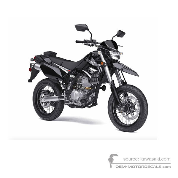 Naklejki do Kawasaki KLX250 2009 - Ebony • Kawasaki Naklejki OEM