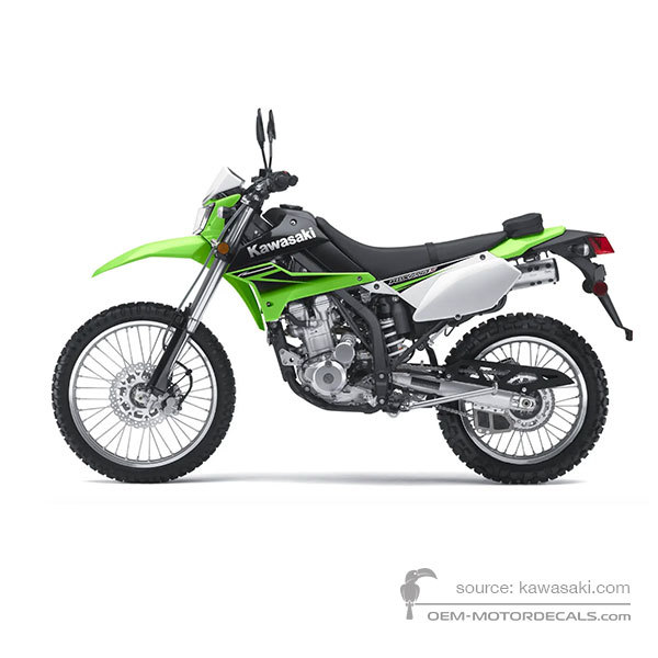 Naklejki do Kawasaki KLX250 2010 - Zielony • Kawasaki Naklejki OEM