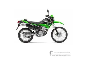 Naklejki do Kawasaki KLX250 2012 - Zielony • Kawasaki Naklejki OEM