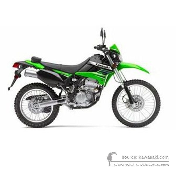 Decals for Kawasaki KLX250 2012 - Green • Kawasaki OEM Decals