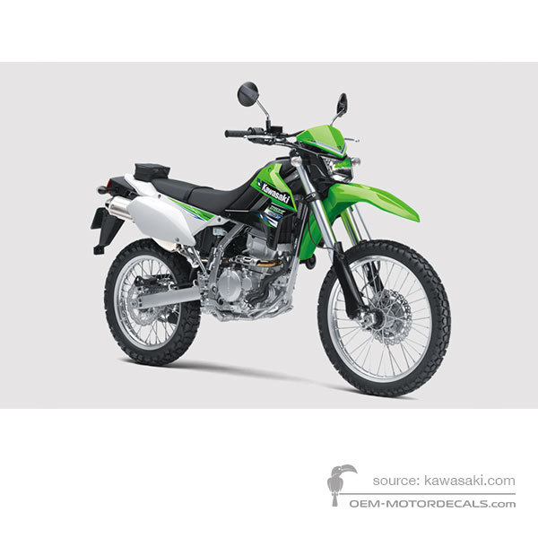 Stickers voor Kawasaki KLX250 2013 - Groen • Kawasaki OEM Stickers