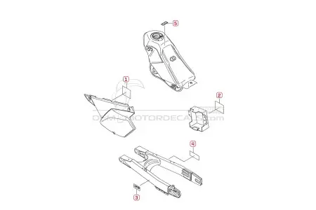 Kawasaki KLX250 - Caution labels