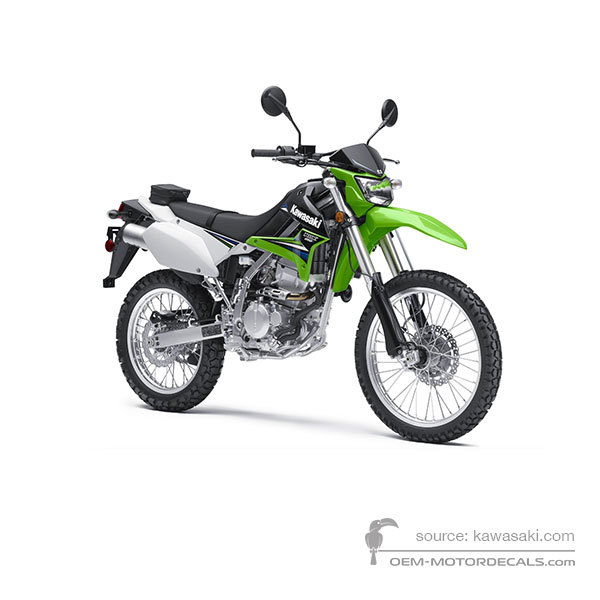 Aufkleber für Kawasaki KLX250 2014 - Grün • Kawasaki OEM-Aufkleber