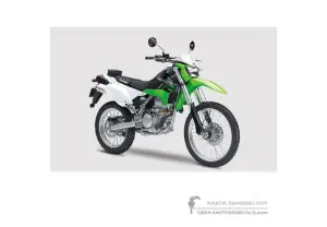 Naklejki do Kawasaki KLX250 2015 - Zielony • Kawasaki Naklejki OEM