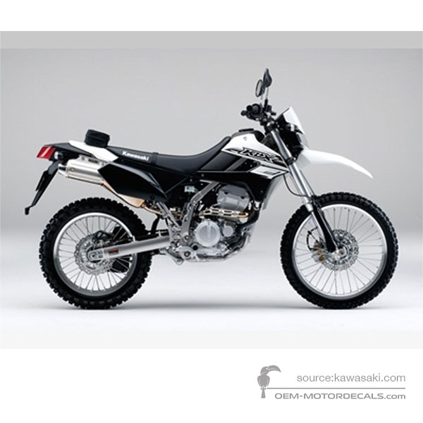 Autocollants pour Kawasaki KLX250 2018 - Blanc • Kawasaki Autocollants OEM