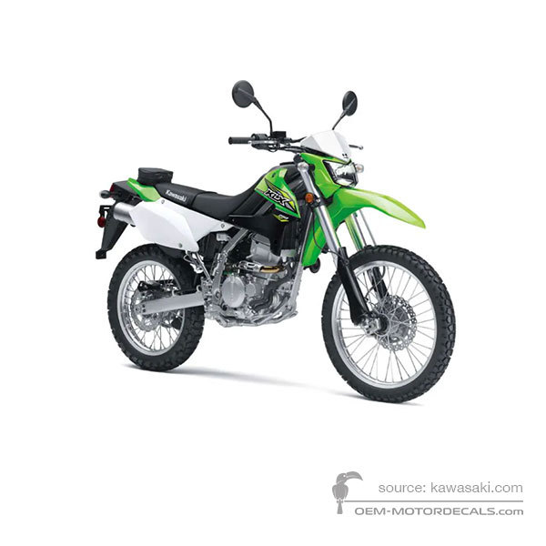 Decals for Kawasaki KLX250 2018 - Green • Kawasaki OEM Decals