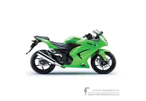Decals for Kawasaki NINJA 250R | EX250 2008 • Kawasaki OEM Decals