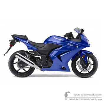 Kawasaki NINJA 250R 2009 - Niebieski - Candy Thunder Blue