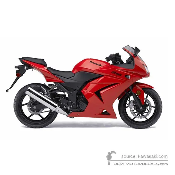 Kawasaki NINJA 250R 2009 - Rosso - Sunbeam Red