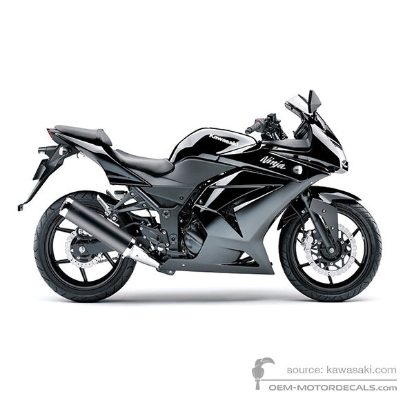 Aufkleber für Kawasaki NINJA 250R 2010 - Ebony • Kawasaki OEM-Aufkleber