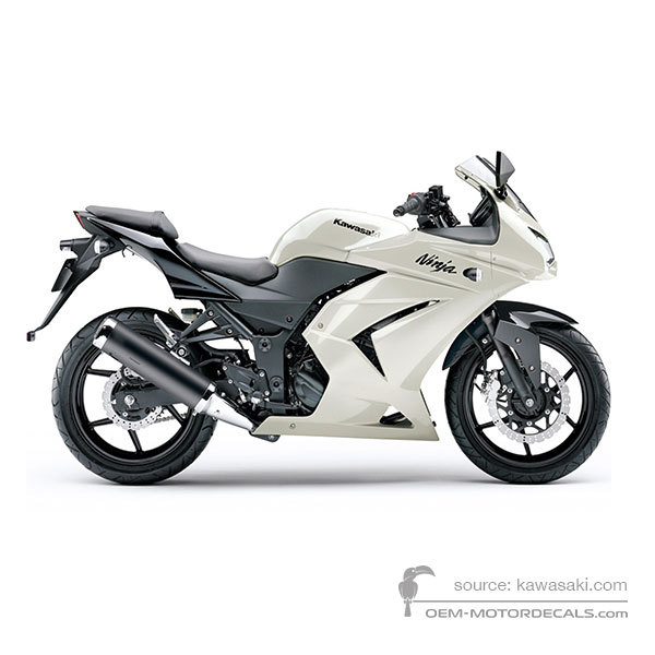 Aufkleber für Kawasaki NINJA 250R 2011 - Weiss • Kawasaki OEM-Aufkleber