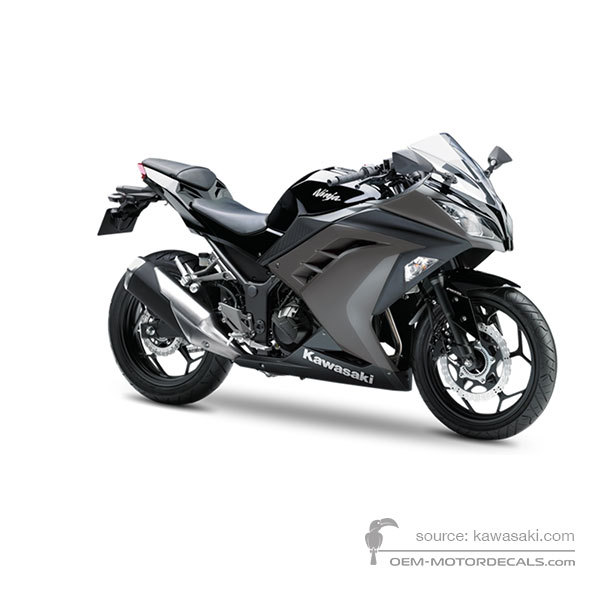 Decals for Kawasaki NINJA 300 2015 - Ebony • Kawasaki OEM Decals