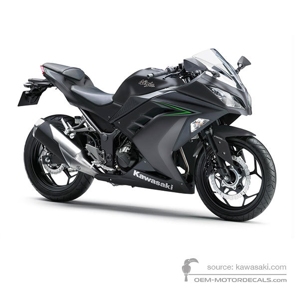 Naklejki do Kawasaki NINJA 300 2016 - Czarny • Kawasaki Naklejki OEM