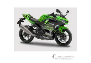 Decals for Kawasaki NINJA 400 2019 - Green Black • Kawasaki OEM Decals