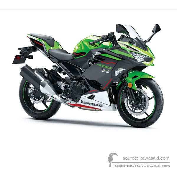 Adesivi per Kawasaki NINJA 400 2021 - Verde • Kawasaki Adesivi OEM