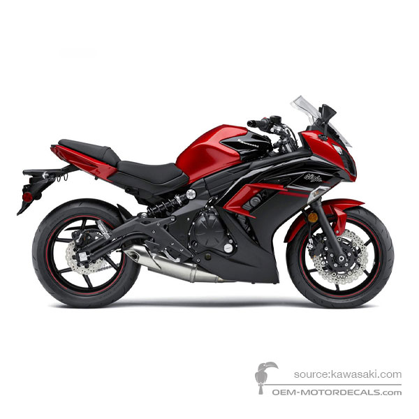 Naklejki do kawasaki NINJA 650 2016 - Czerwony • Kawasaki Naklejki OEM