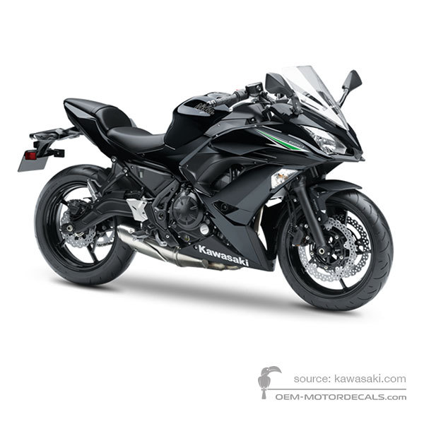 Stickers voor Kawasaki NINJA 650 2017 - Zwart • Kawasaki OEM Stickers