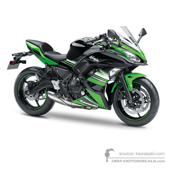 Naklejki do Kawasaki NINJA 650 2017 - Zielono Czarny • Kawasaki Naklejki OEM