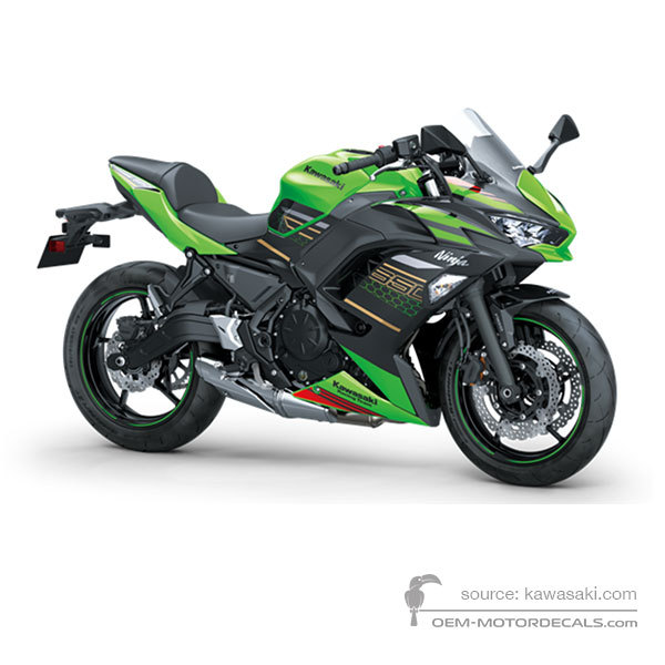 Naklejki do Kawasaki NINJA 650 2020 - Zielono Czarny • Kawasaki Naklejki OEM