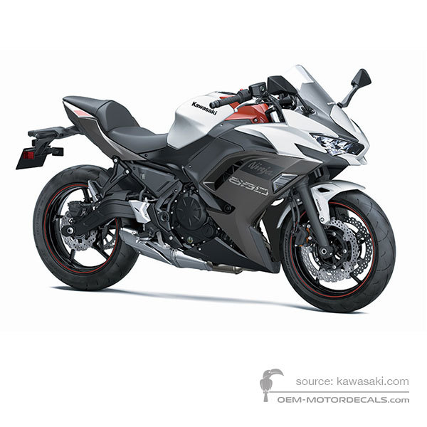 Pegatinas para Kawasaki NINJA 650 2023 - Blanco • Kawasaki Pegatinas OEM