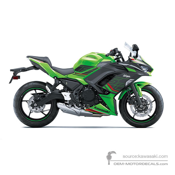 Decals for Kawasaki NINJA 650 2024 - Green • Kawasaki OEM Decals